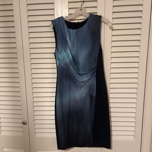 Elie Tahari Sheath Dress, Navy, size 6